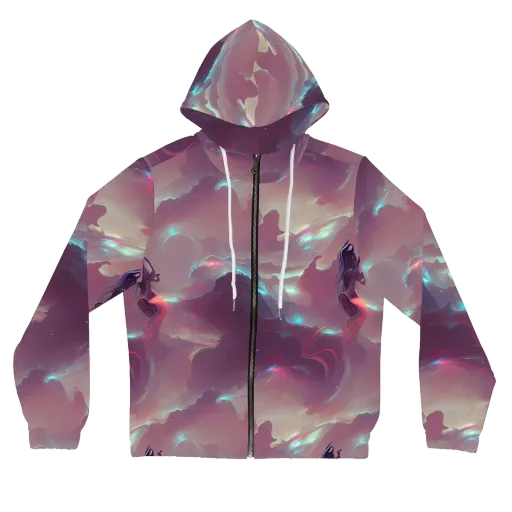 Astral Illusions on a Women's Full-Zip Hoodie