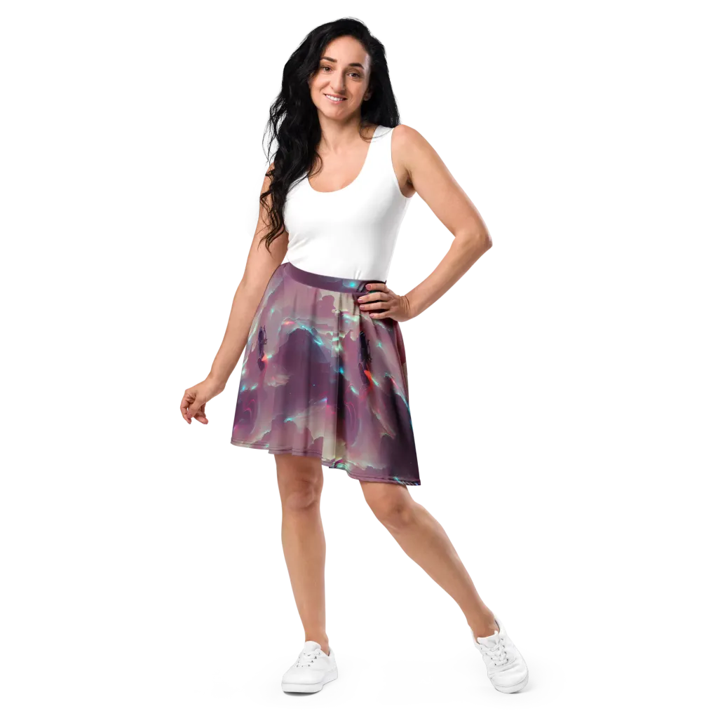 Astral Illusions on Skater Skirt — Front