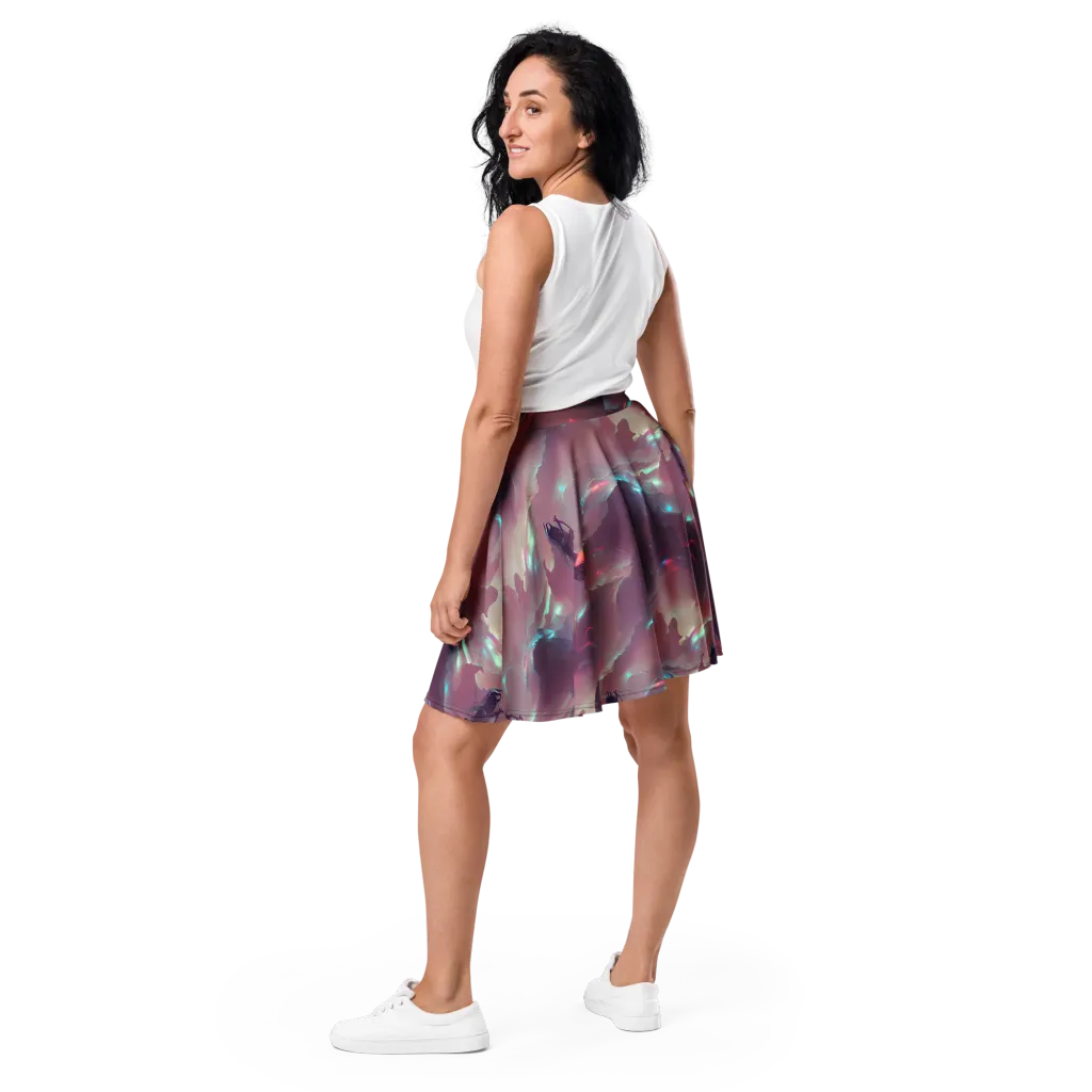 Astral Illusions on Skater Skirt — Back