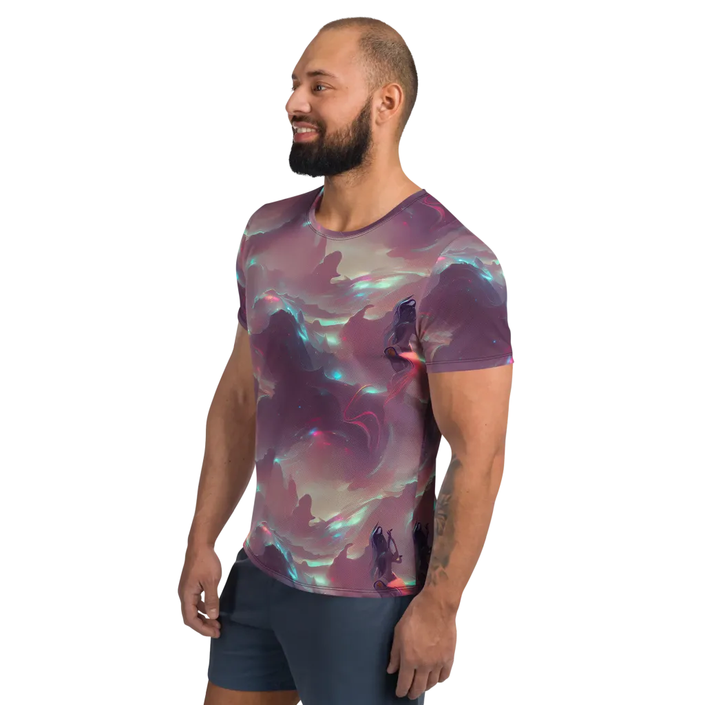Astral Illusions on Men's Athletic T-Shirt — Left