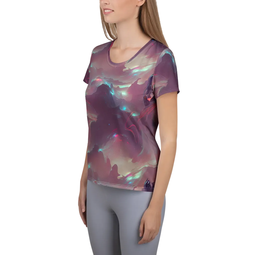 Astral Illusions on Women's Athletic T-Shirt — Left
