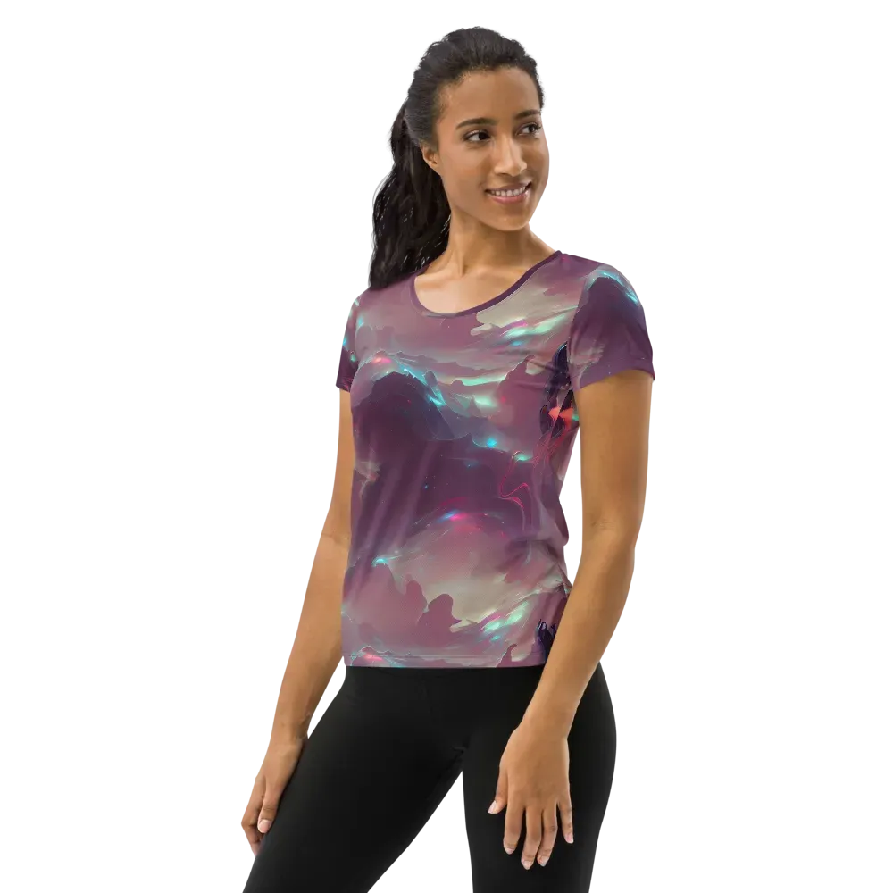 Astral Illusions on Women's Athletic T-Shirt — Left