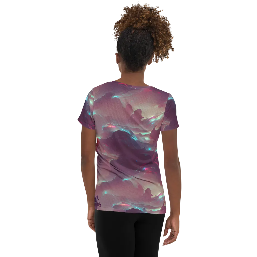 Astral Illusions on Women's Athletic T-Shirt — Back
