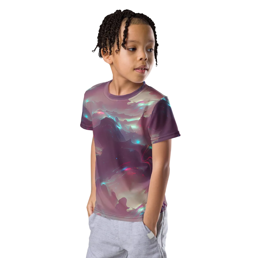 Astral Illusions on Kids Crew Neck T-Shirt — Left Front