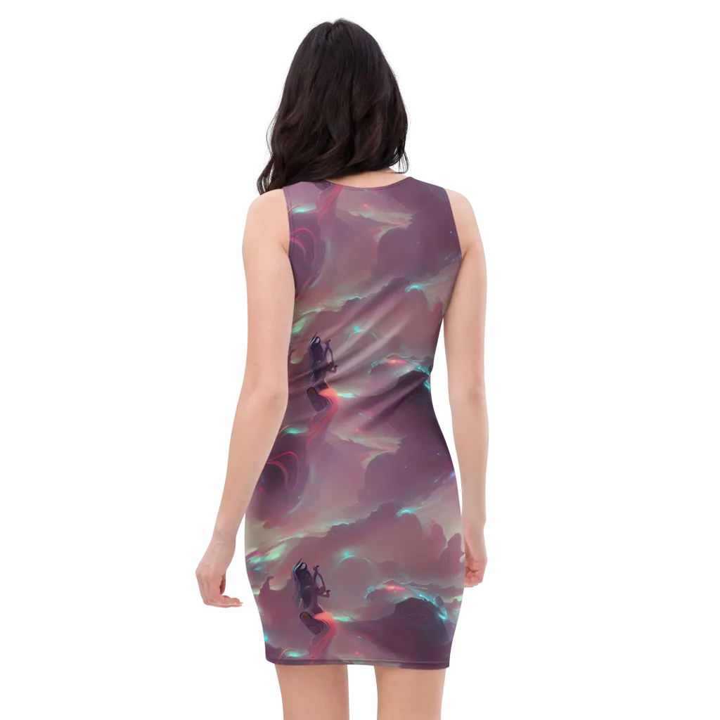 Astral Illusions on Bodycon Dress — Back