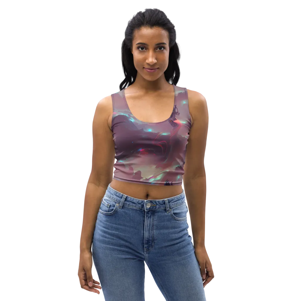 Astral Illusions on Crop Top — Front