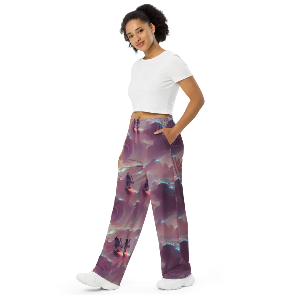 Astral Illusions on Wide-Leg Pants — Left Front