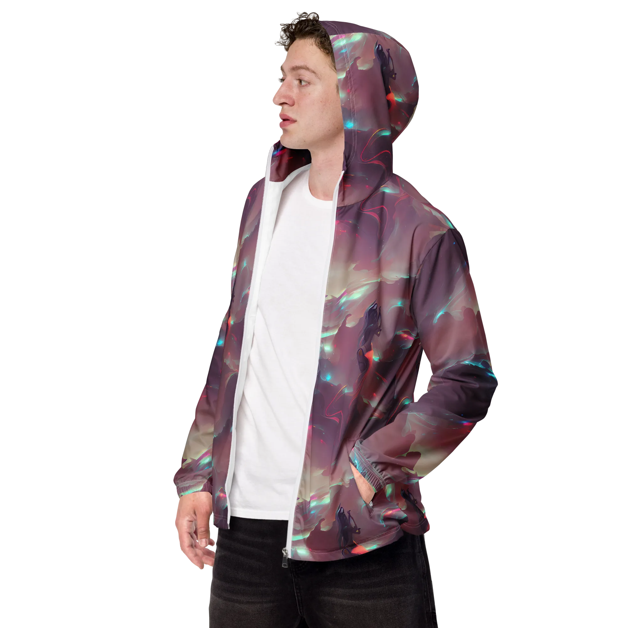 Astral Illusions on Men's Windbreaker — Left Front