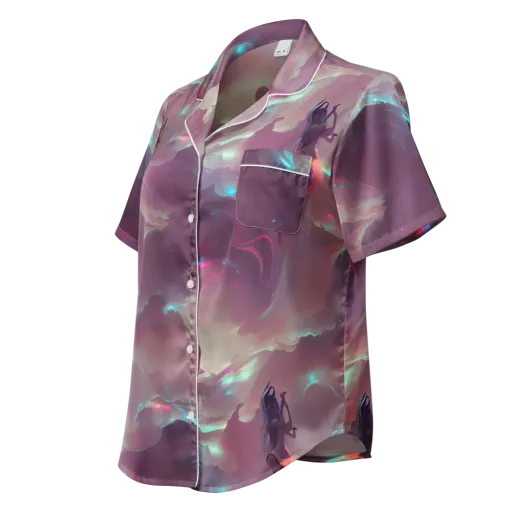 Astral Illusions on a Women's Short Sleeve Pajama Top