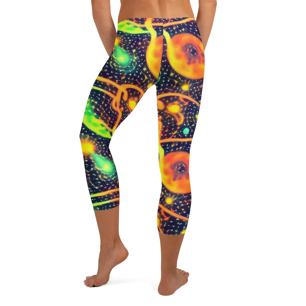 Coorte's Cosmos on Capri Leggings — Back