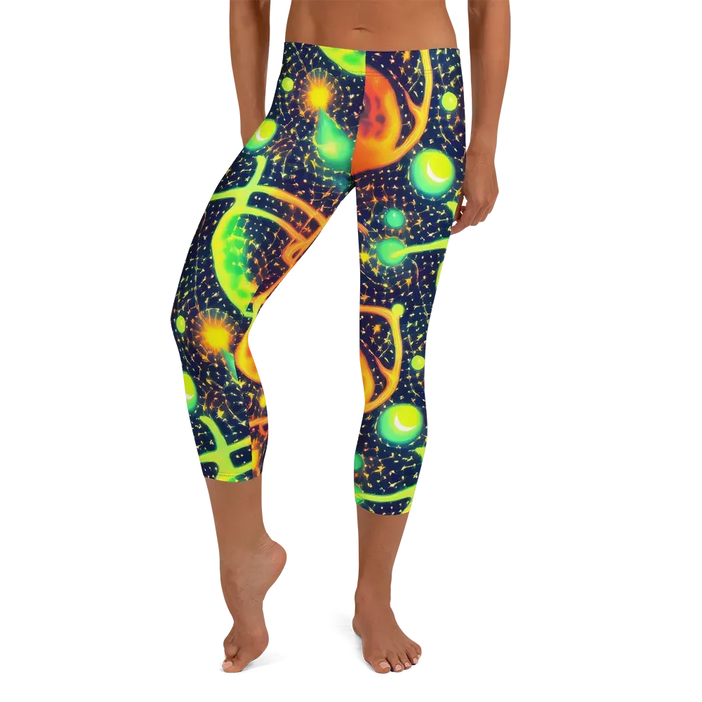 Coorte's Cosmos on Capri Leggings — Front