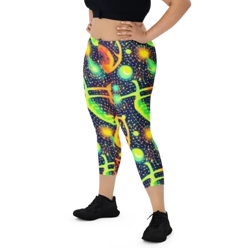 Coorte's Cosmos on a Capri Leggings
