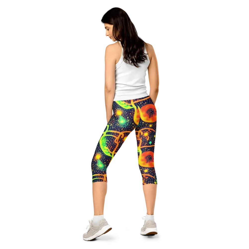 Coorte's Cosmos on Capri Leggings — Back