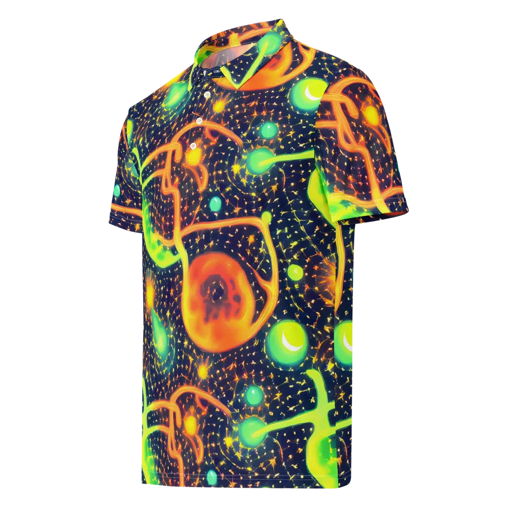 Coorte's Cosmos on Men's Slim Fit Polo Shirt — Left Front