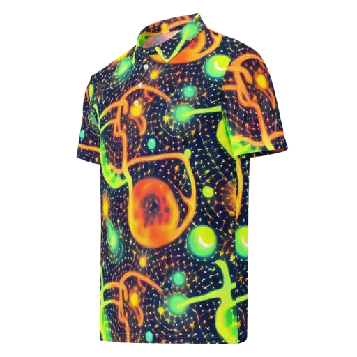 Coorte's Cosmos on a Men's Slim Fit Polo Shirt