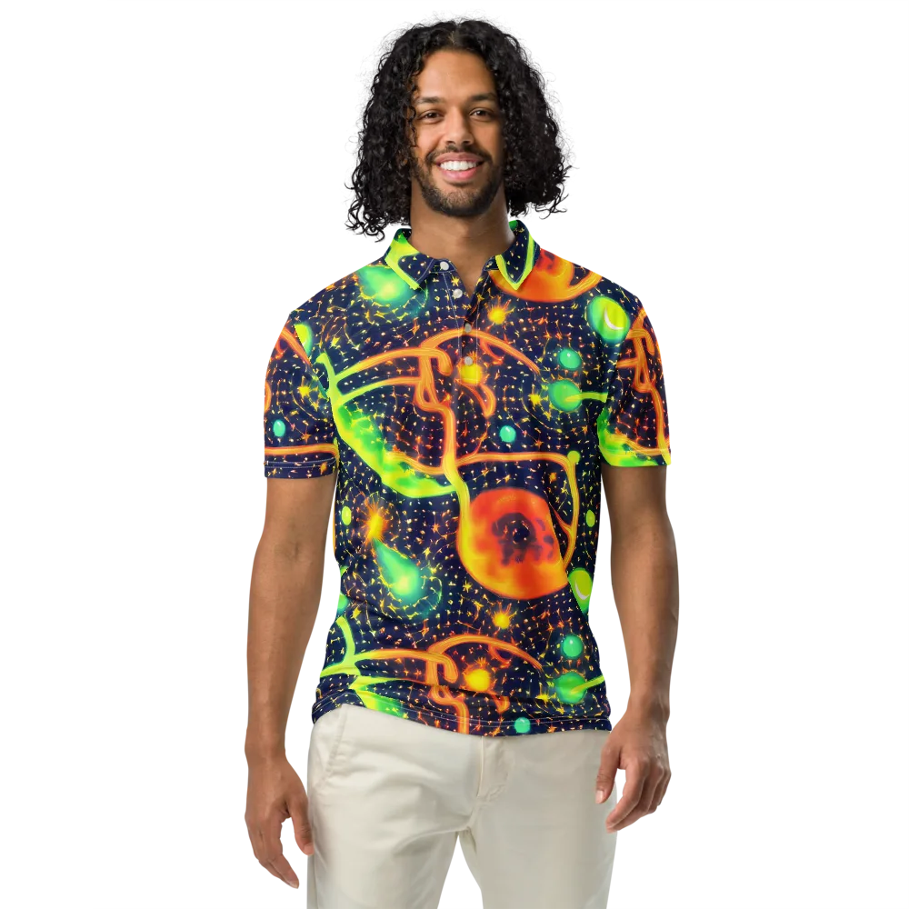 Coorte's Cosmos on Men's Slim Fit Polo Shirt — Front