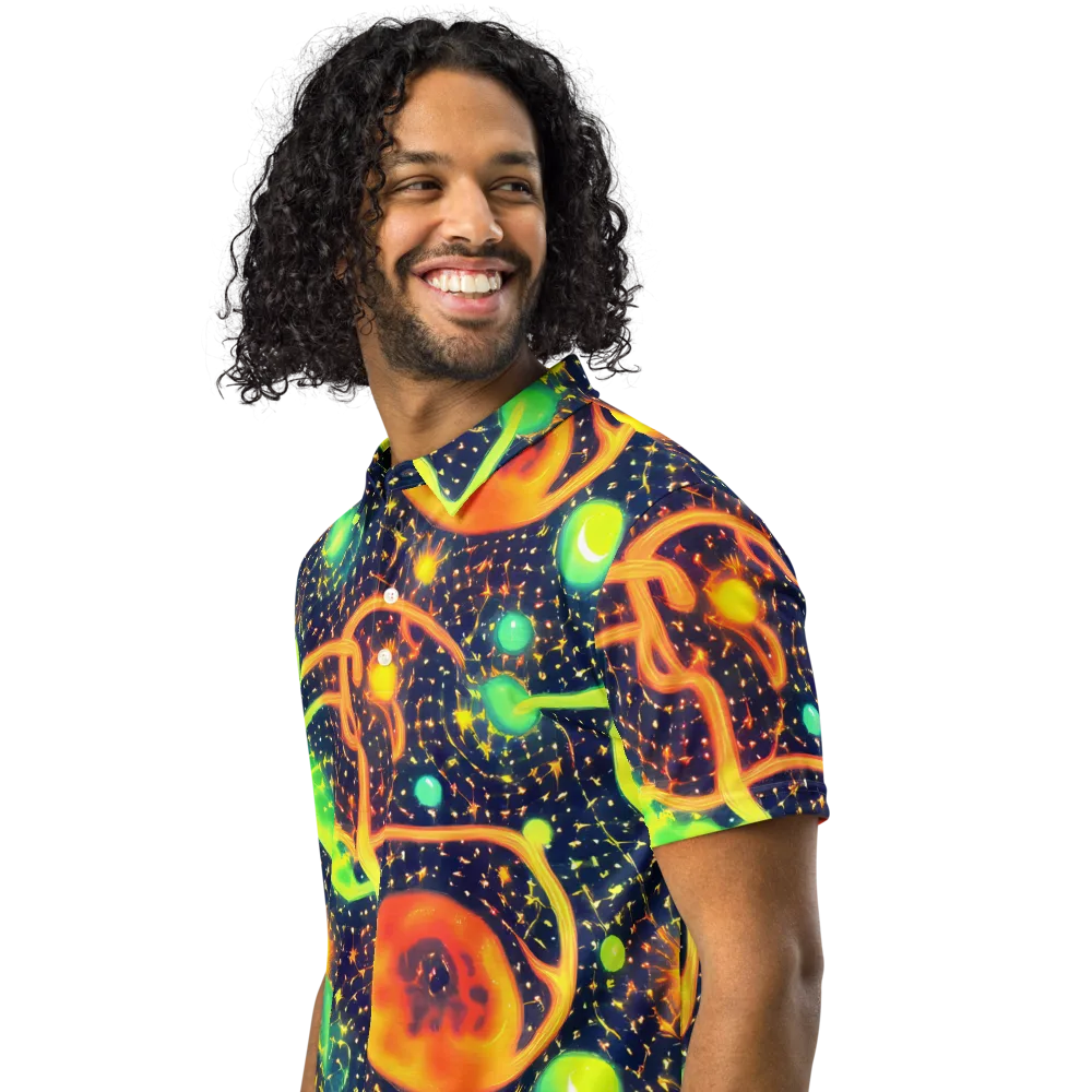 Coorte's Cosmos on Men's Slim Fit Polo Shirt — Left Front