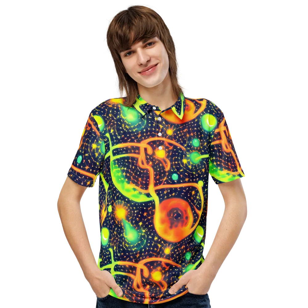 Coorte's Cosmos on Men's Slim Fit Polo Shirt — Front