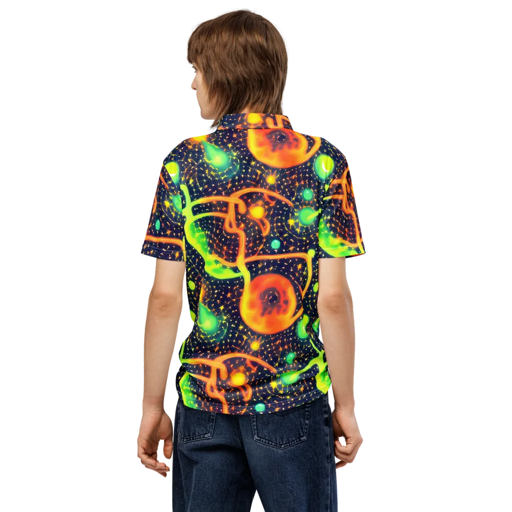 Coorte's Cosmos on Men's Slim Fit Polo Shirt — Back