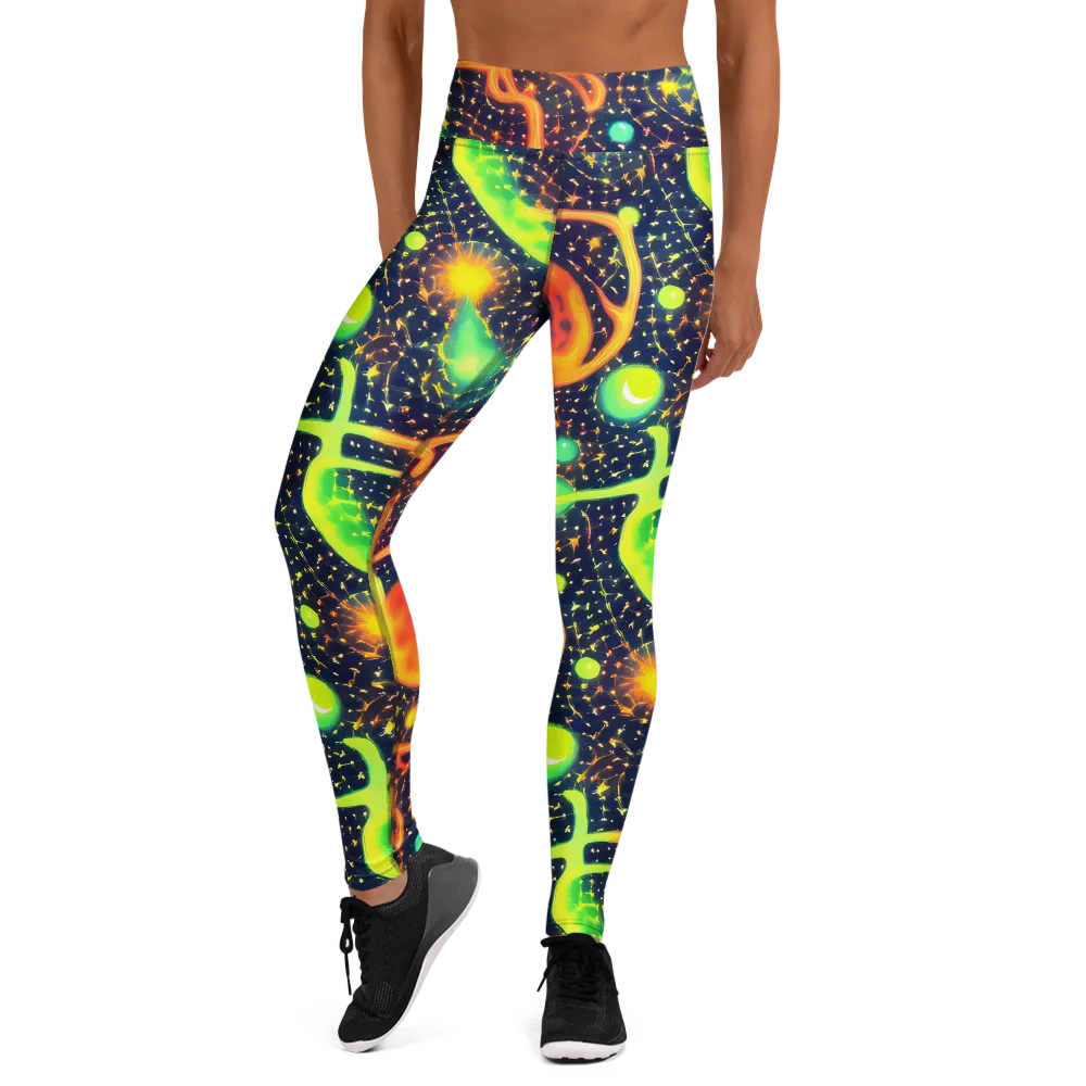 Coorte's Cosmos on Yoga Leggings — Front