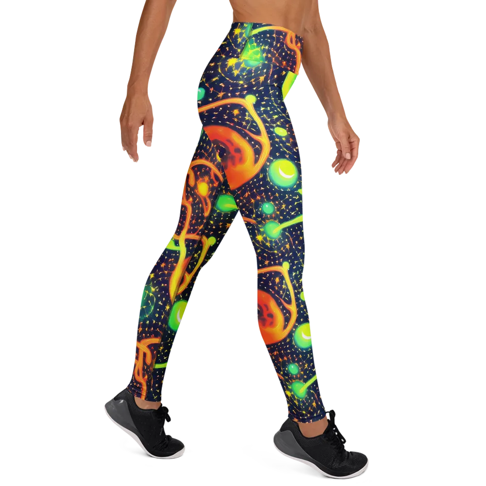 Coorte's Cosmos on Yoga Leggings — Right