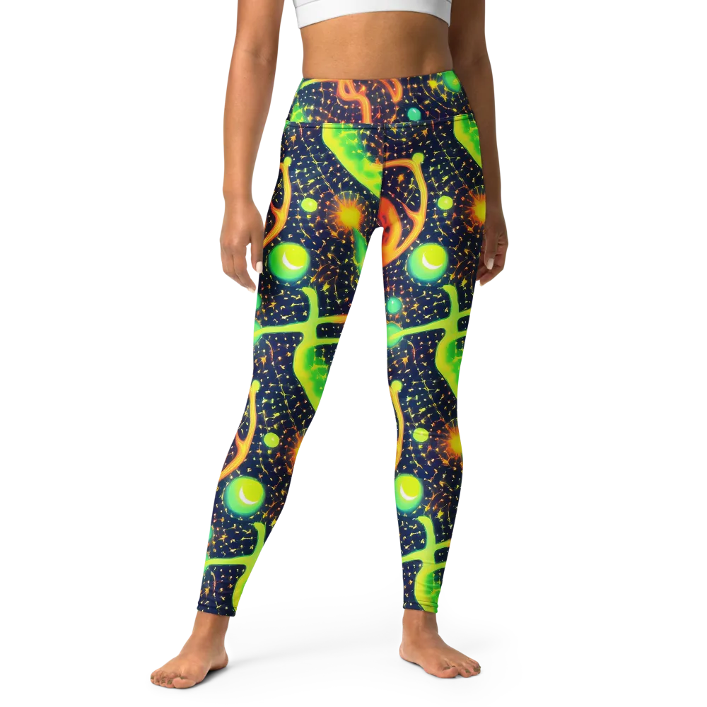 Coorte's Cosmos on Yoga Leggings — Front