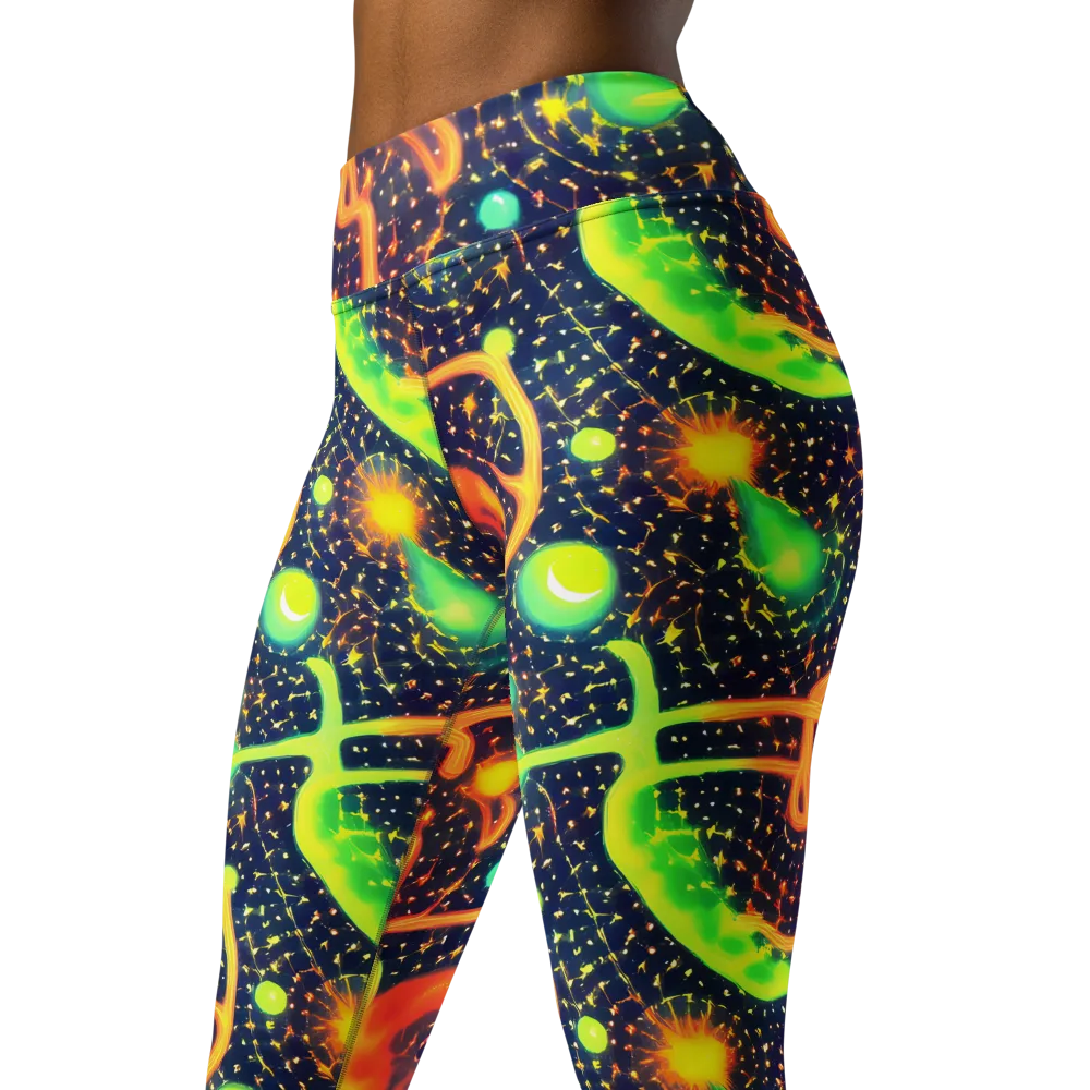 Coorte's Cosmos on Yoga Leggings — Left Front