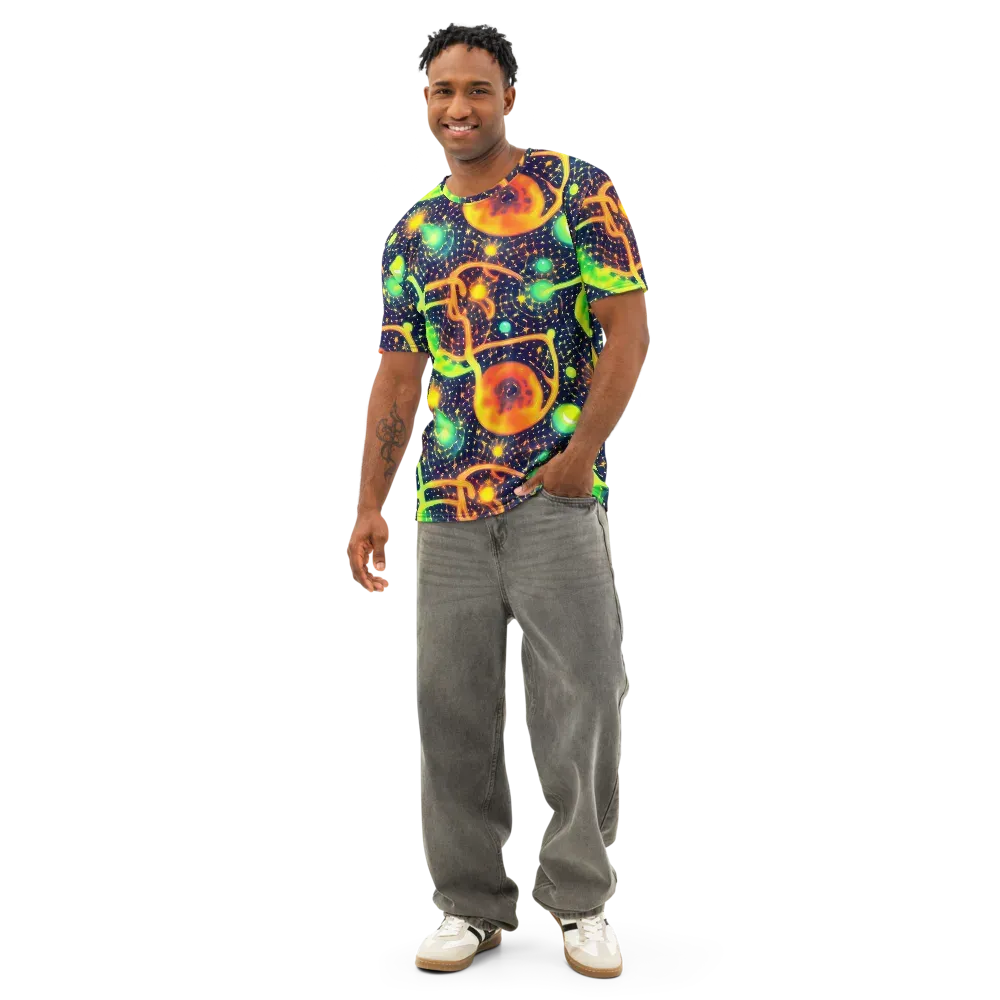 Coorte's Cosmos on Men's Cotton Crew Neck T-Shirt — Front