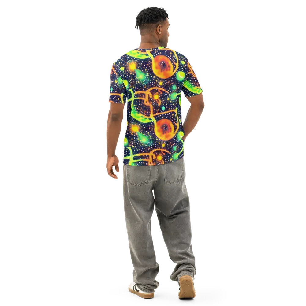 Coorte's Cosmos on Men's Cotton Crew Neck T-Shirt — Back