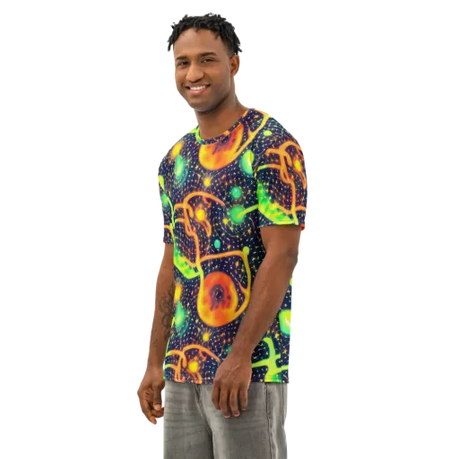 Coorte's Cosmos on a Men's Cotton Crew Neck T-Shirt