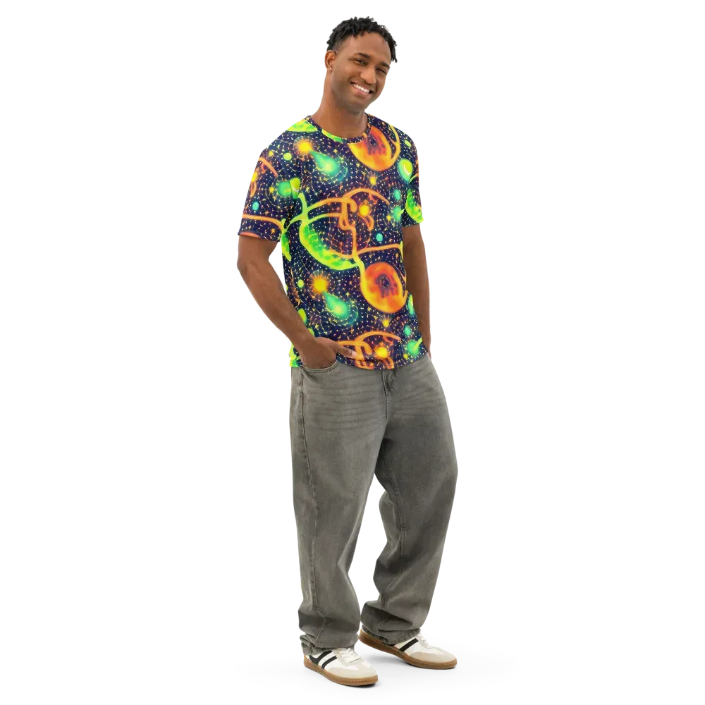 Coorte's Cosmos on Men's Cotton Crew Neck T-Shirt — Right Front