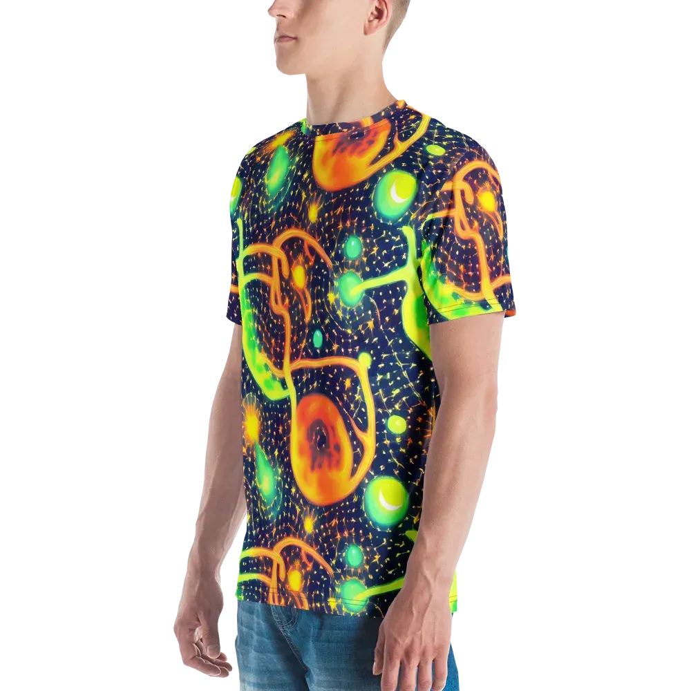Coorte's Cosmos on Men's Crew Neck T-Shirt — Left