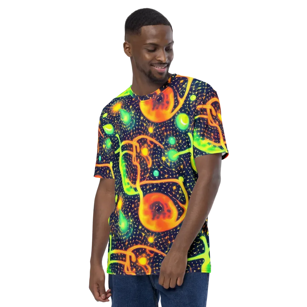 Coorte's Cosmos on Men's Crew Neck T-Shirt — Left