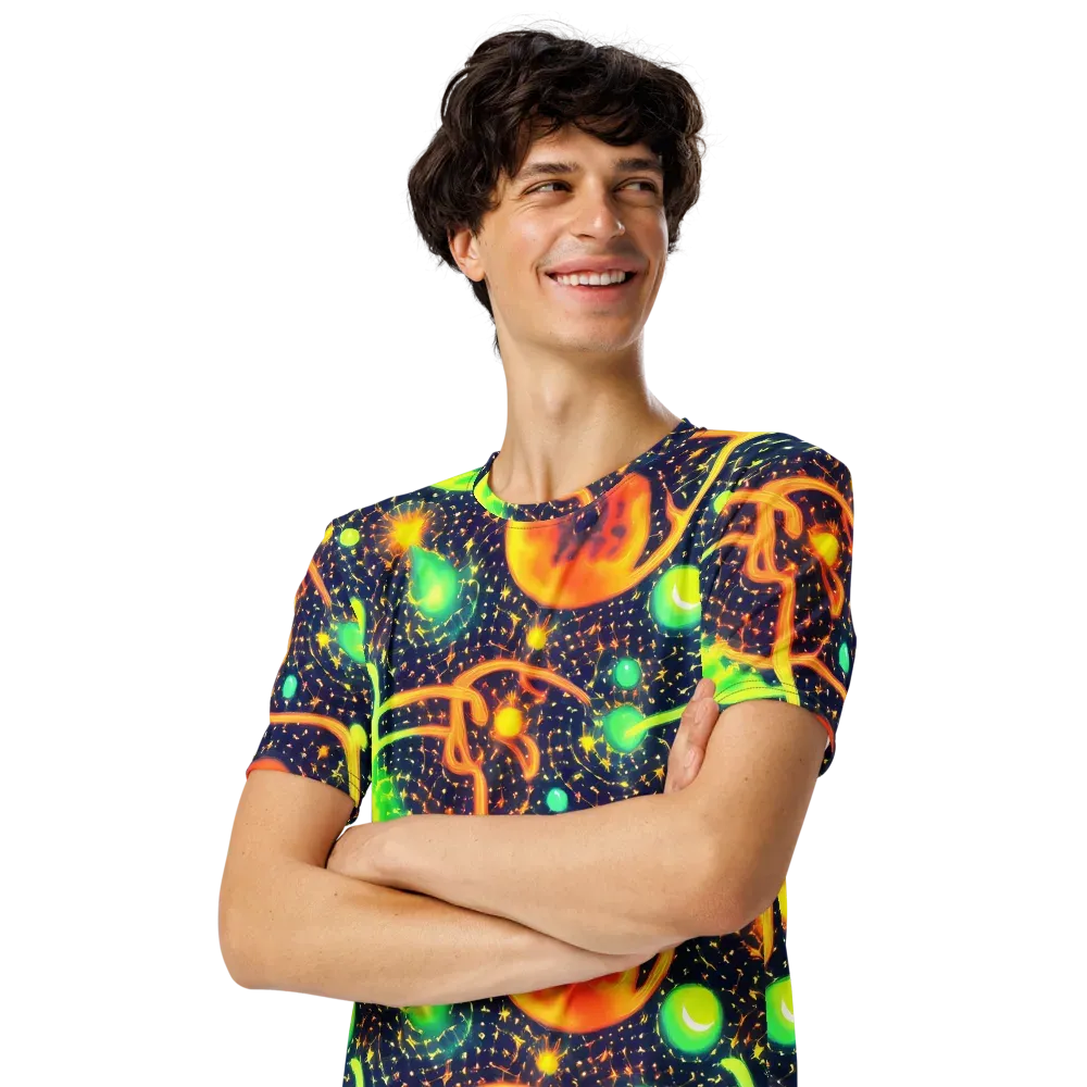 Coorte's Cosmos on Men's Crew Neck T-Shirt — Left Front