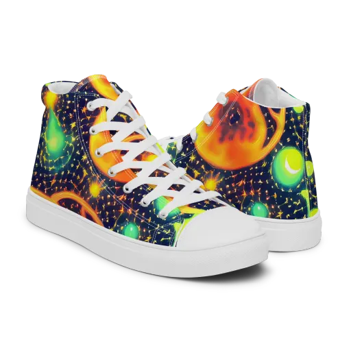 Coorte's Cosmos on a Men's High Top Canvas Shoes