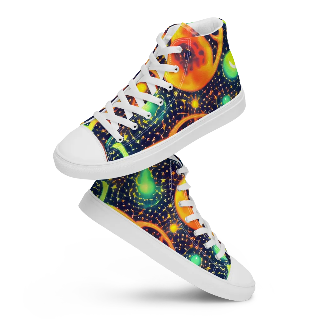 Coorte's Cosmos on Men's High Top Canvas Shoes — Front