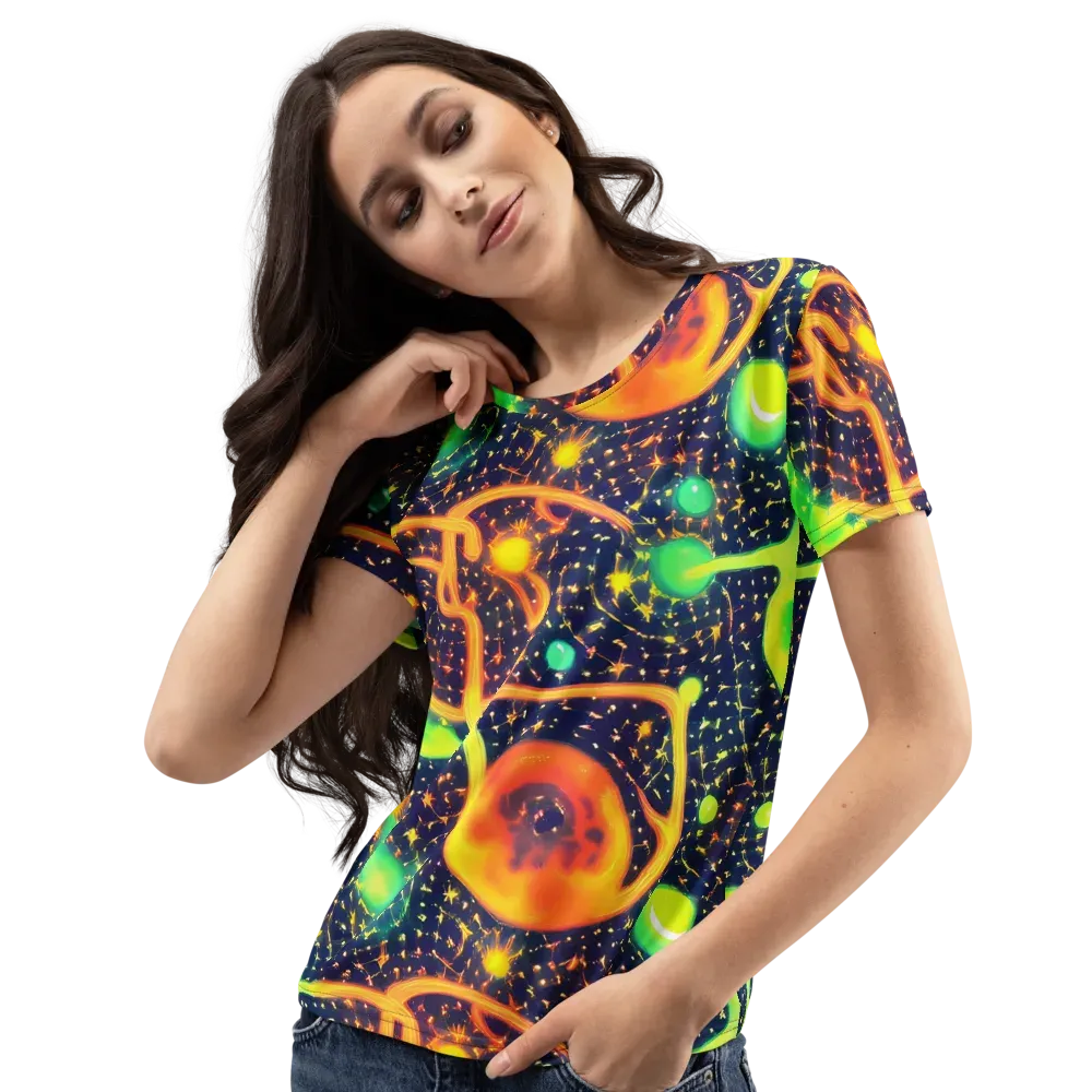 Coorte's Cosmos on Women's Crew Neck T-Shirt — Left Front