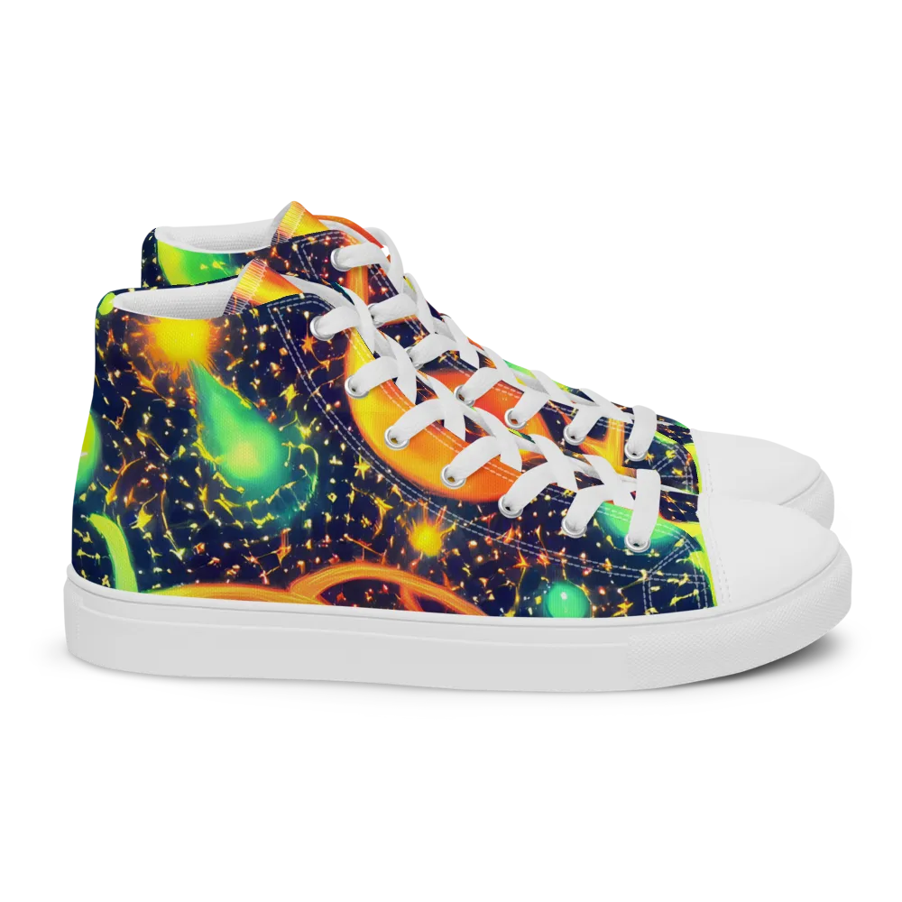 Coorte's Cosmos on Women's High Top Canvas Shoes — Right