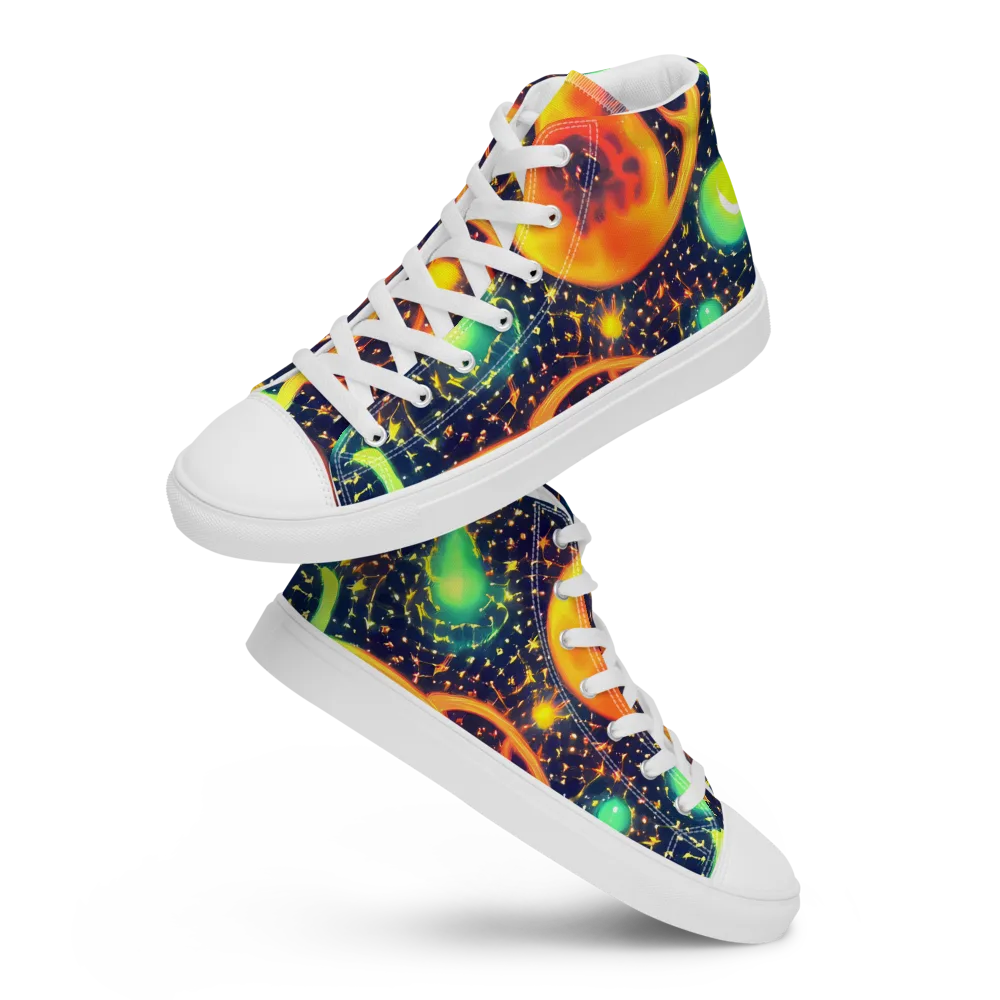 Coorte's Cosmos on Women's High Top Canvas Shoes — Front