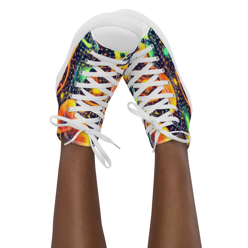 Coorte's Cosmos on Women's High Top Canvas Shoes — Front
