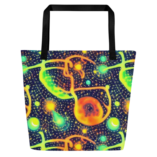 Coorte's Cosmos on a Large Tote Bag W/ Pocket