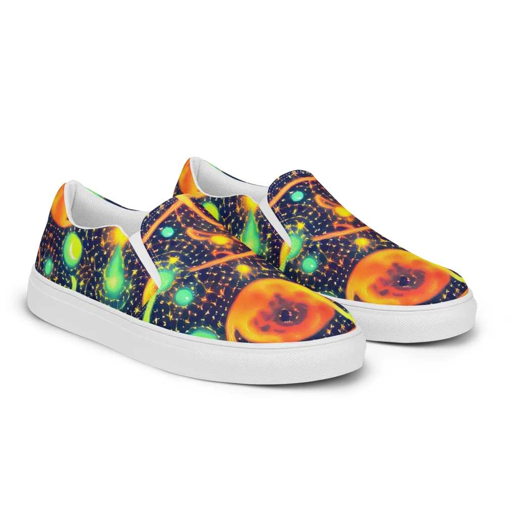 Coorte's Cosmos on Women's Slip-On Canvas Shoes — Right Front