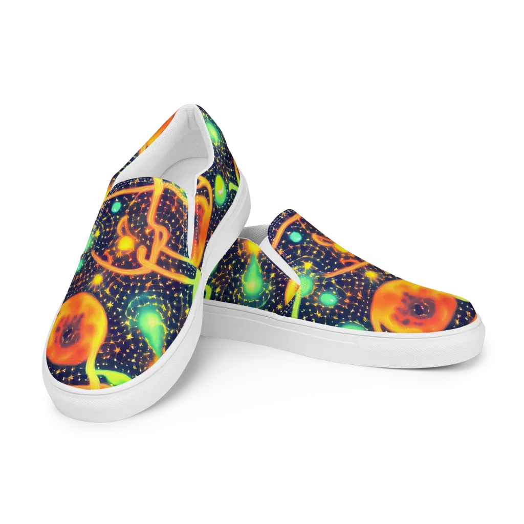 Coorte's Cosmos on Women's Slip-On Canvas Shoes — Left Front