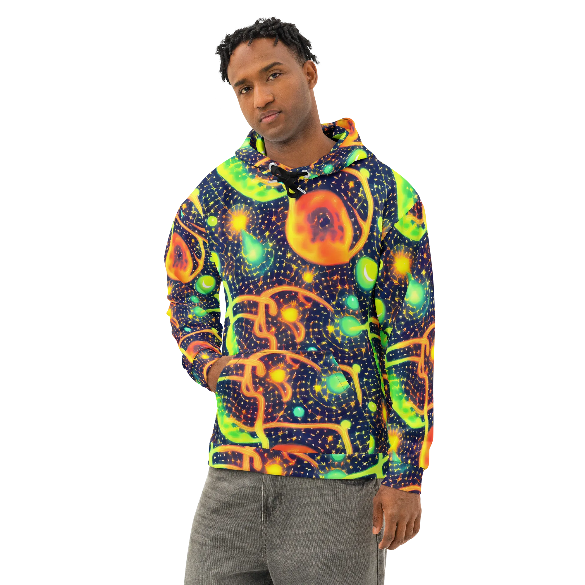 Coorte's Cosmos on Cotton Hoodie — Left Front