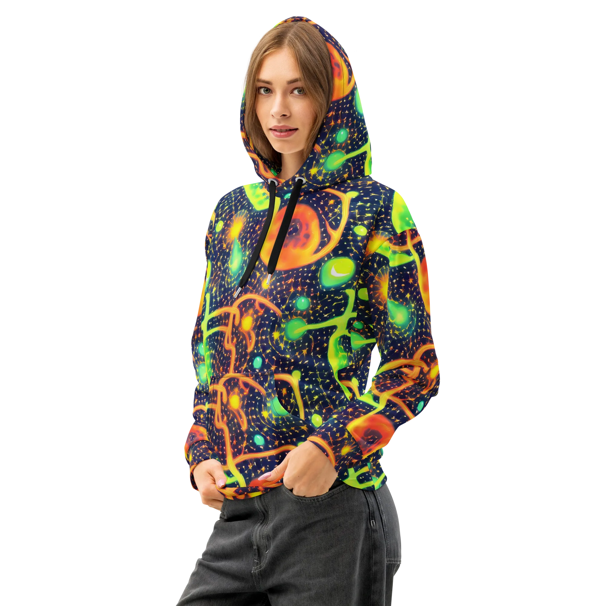 Coorte's Cosmos on Cotton Hoodie — Left Front
