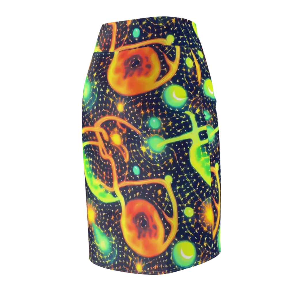 Coorte's Cosmos on Pencil Skirt — Back Side