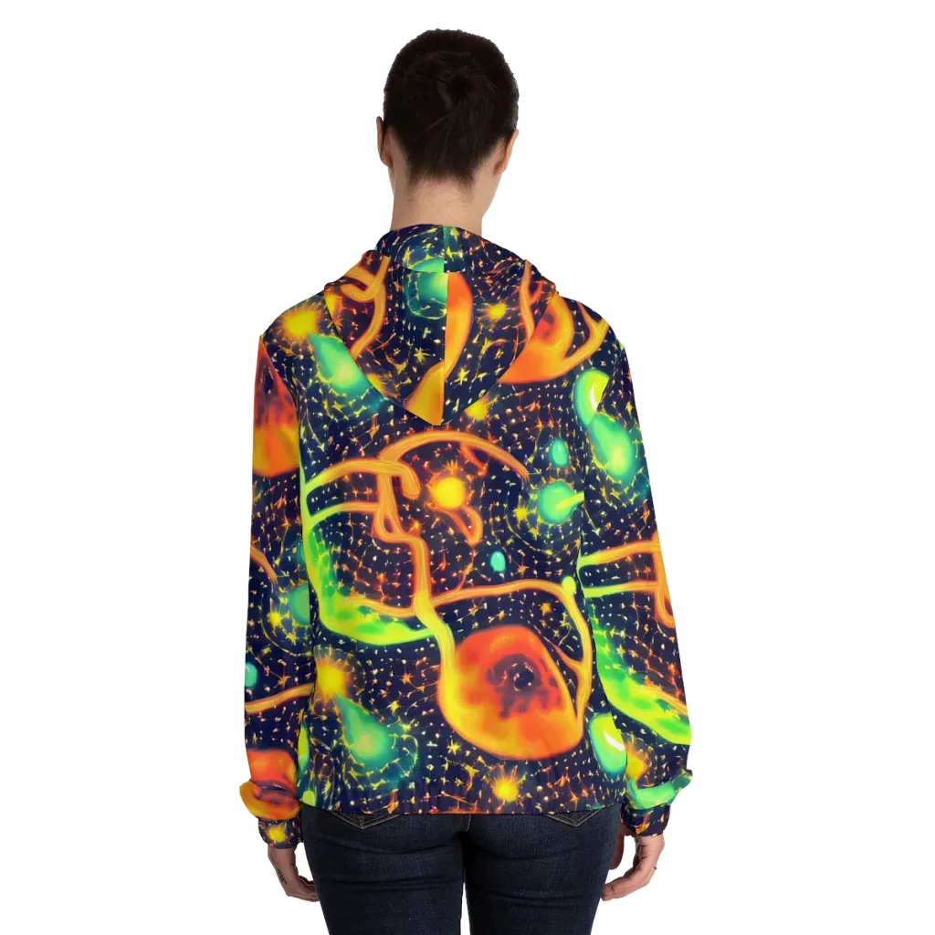 Coorte's Cosmos on Women's Full-Zip Hoodie — Back On Person