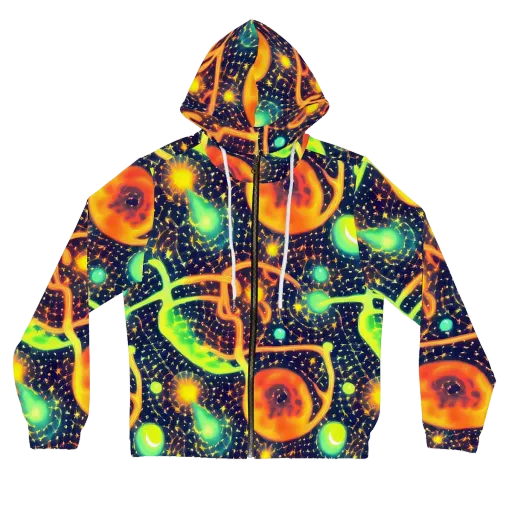 Coorte's Cosmos on a Women's Full-Zip Hoodie