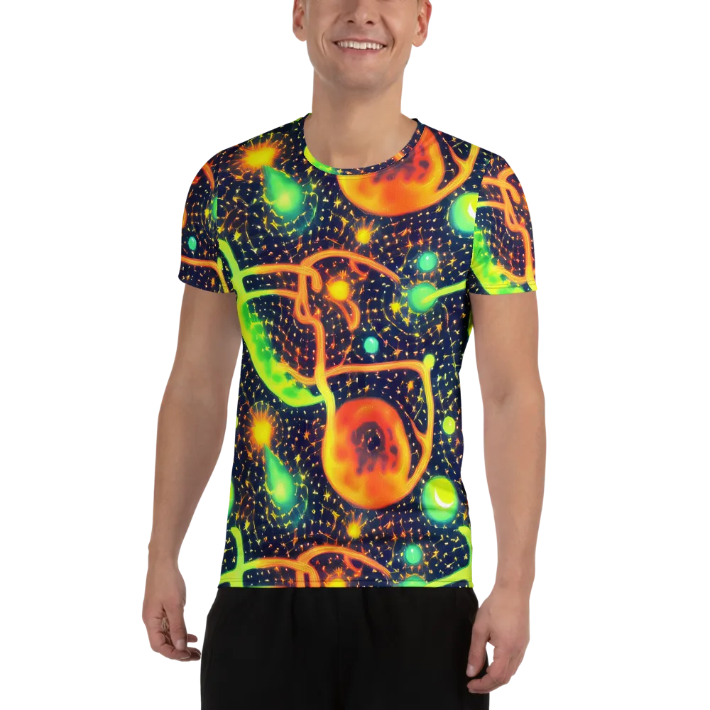 Coorte's Cosmos on Men's Athletic T-Shirt — Front