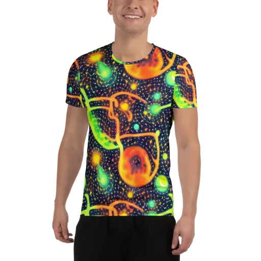 Coorte's Cosmos on a Men's Athletic T-Shirt